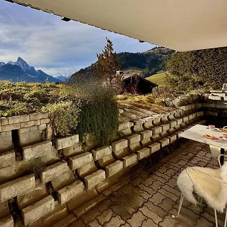 公寓 Cosy 10 Min From Gstaad With Stunning View